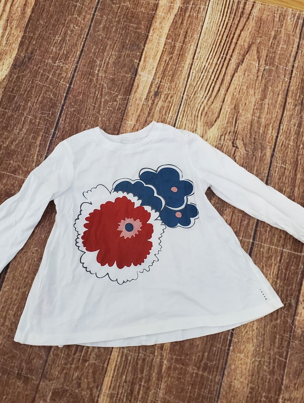 MARNI Kids Long Sleeve Floral Poppy Graphic t-shirt sz 4, 6, 8